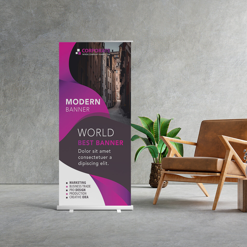 Free Pop Up Banner Mockup PSD Template