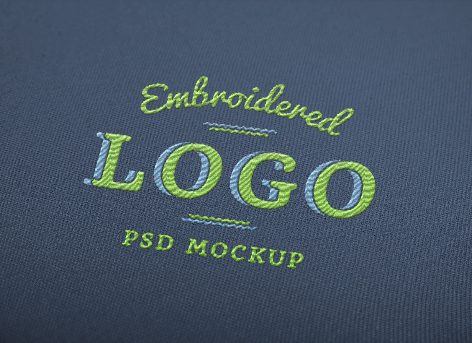 Fabric Embroidered Logo Mockup  Free Download