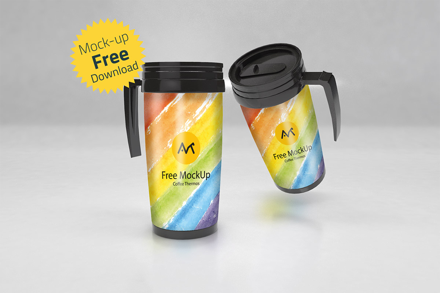 Coffee Thermos Mockup Free Download